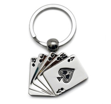 Poker Card Keychain